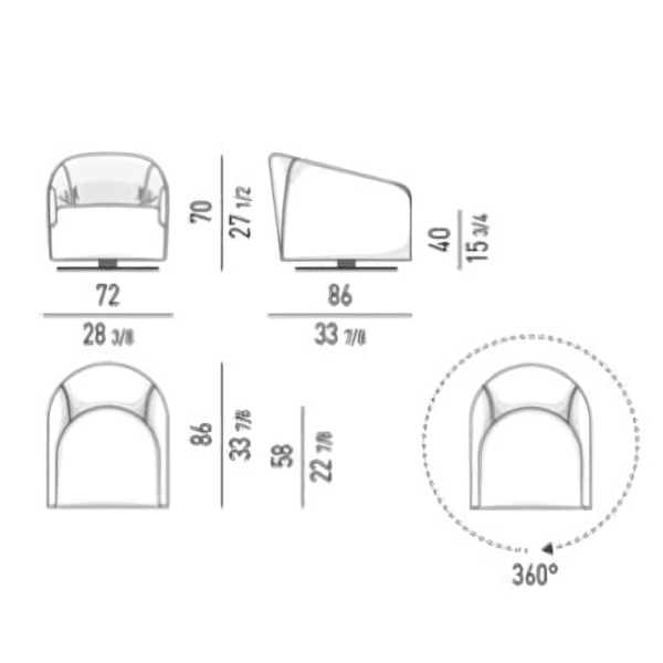 Armchair dimensions