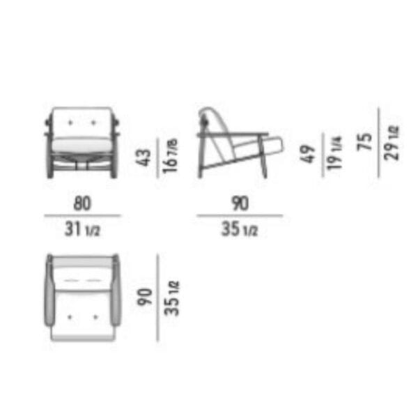 Comb Back Lounge Chair - Image 2
