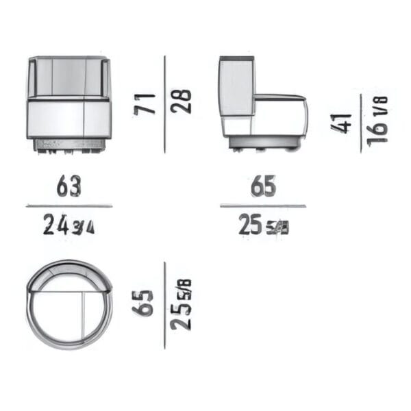 White Armchair dimensions